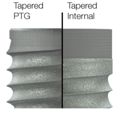 BioHorizons PTG Implant System compared to Tapered Internal